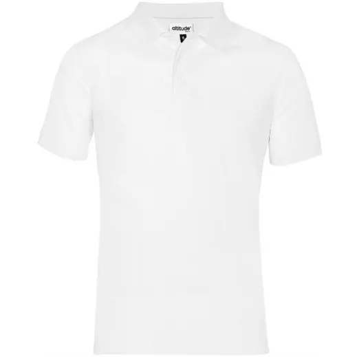 Mens Distinct Golf Shirt White